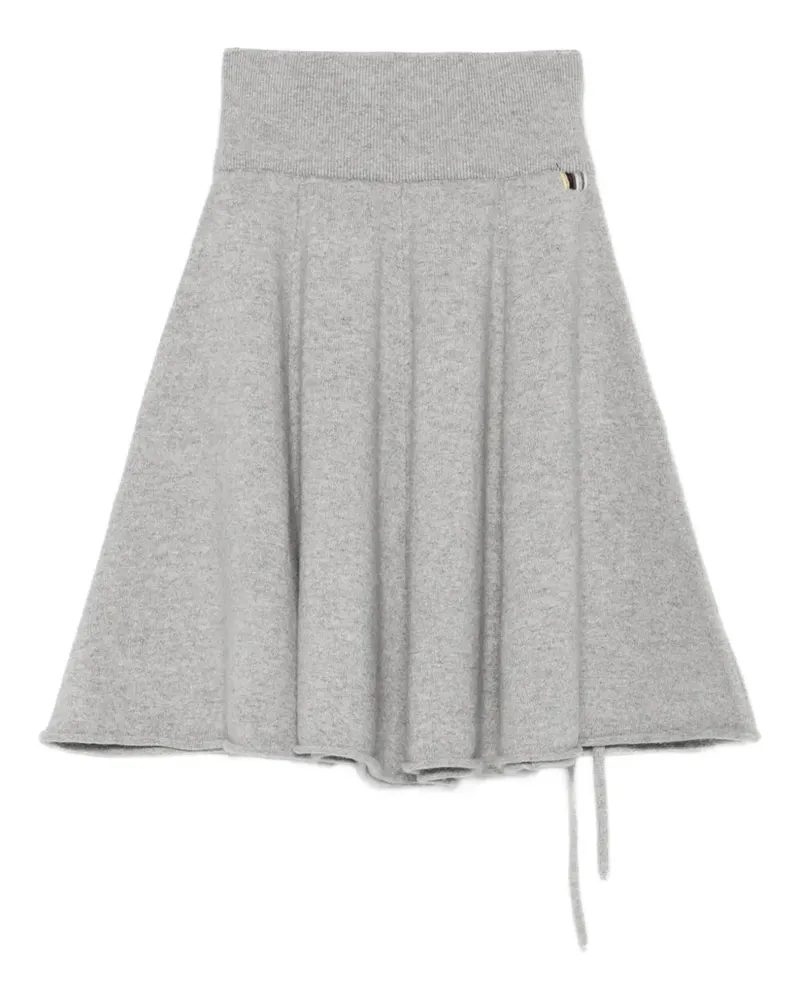 extreme cashmere Minirock mit Logo - Grau Grau