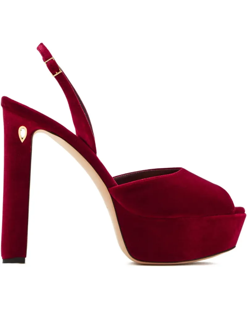 Jennifer Chamandi Antonio Slingback-Sandalen mit Plateau 130mm - Rot Rot