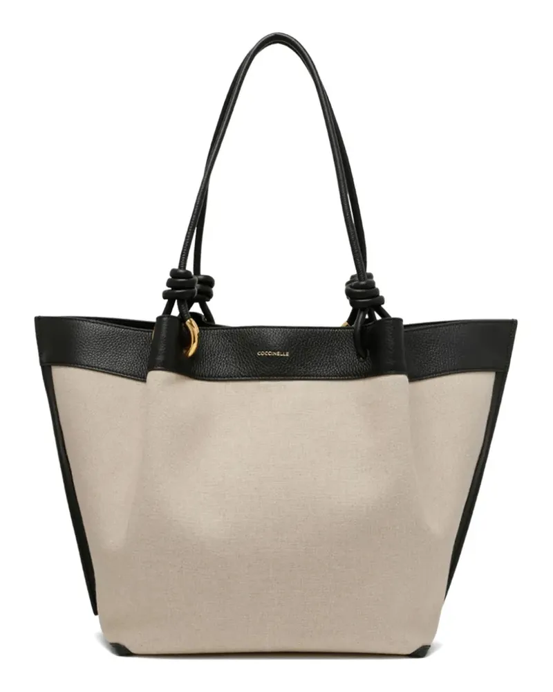 Coccinelle knot-handle tote bag - Nude Nude