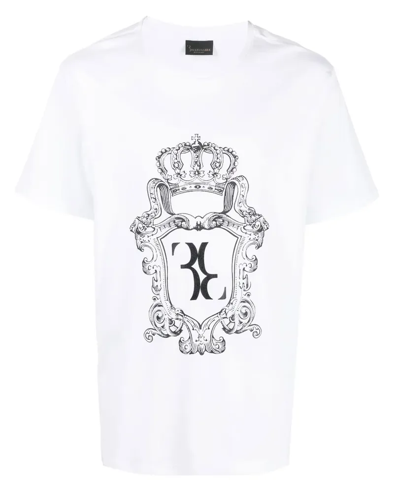 Billionaire T-Shirt mit Logo-Print - Weiß Weiß