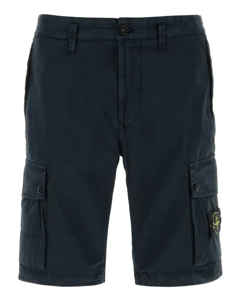 Stone Island Cargo-Shorts mit Logo-Patch - Schwarz Schwarz
