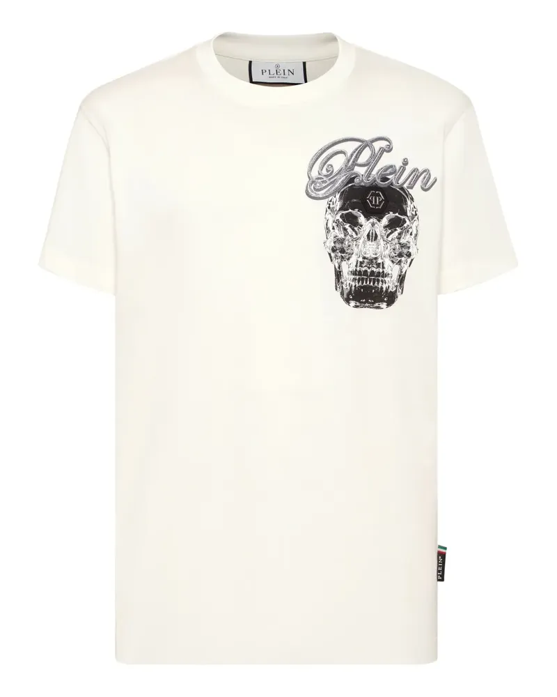 Philipp Plein T-Shirt mit Totenkopf-Print - Weiß Weiß