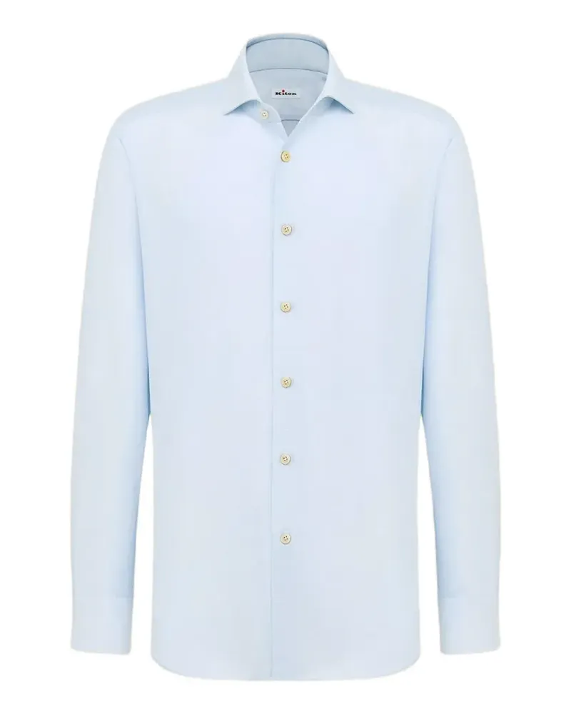 Kiton Klassisches Hemd - Blau Blau