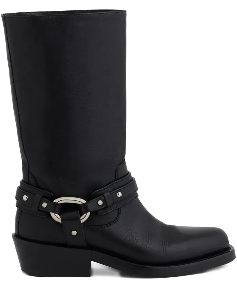 Paco Rabanne XL Link Bikerstiefel - Schwarz Schwarz