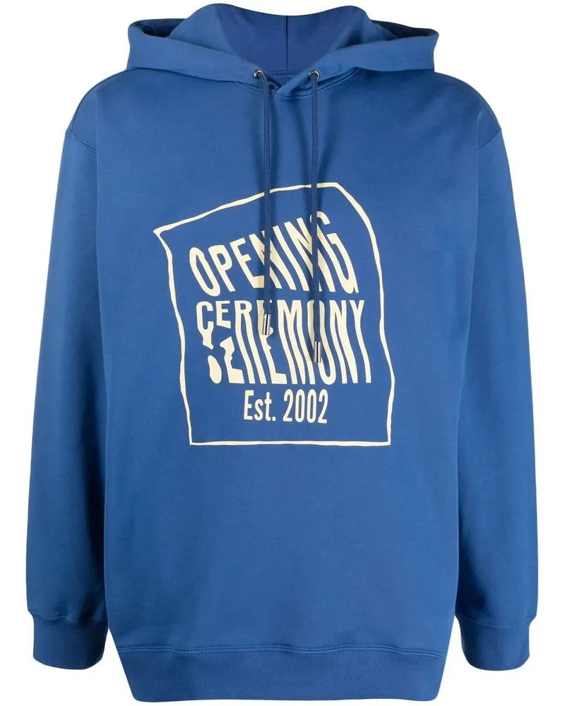 Opening Ceremony Hoodie mit Logo - Blau Blau
