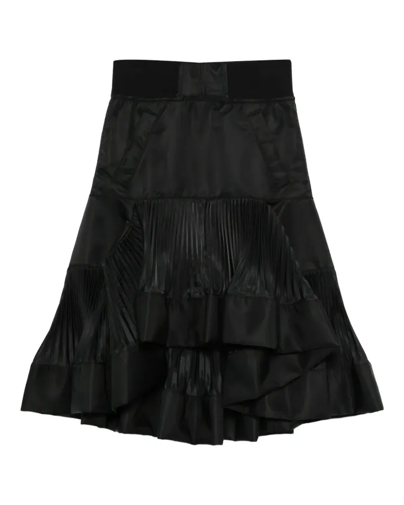 Sacai pleated midi skirt - Schwarz Schwarz
