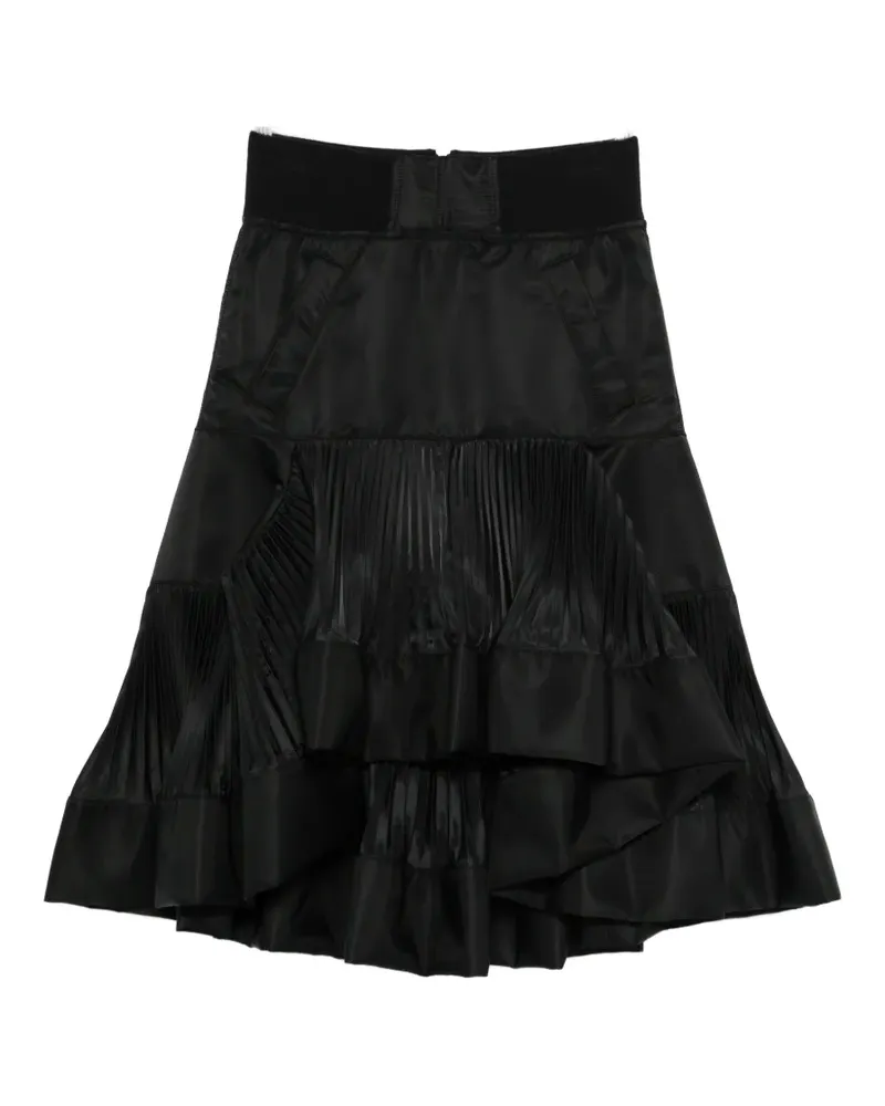 Sacai pleated midi skirt - Schwarz Schwarz
