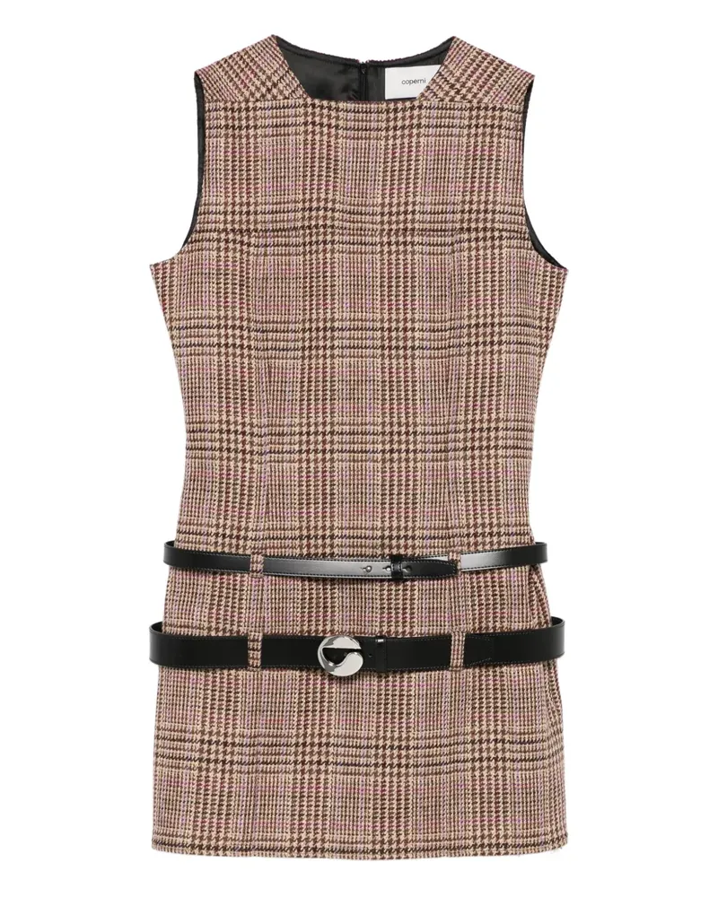 COPERNI Kariertes Kleid mit Gürtel - Braun Braun