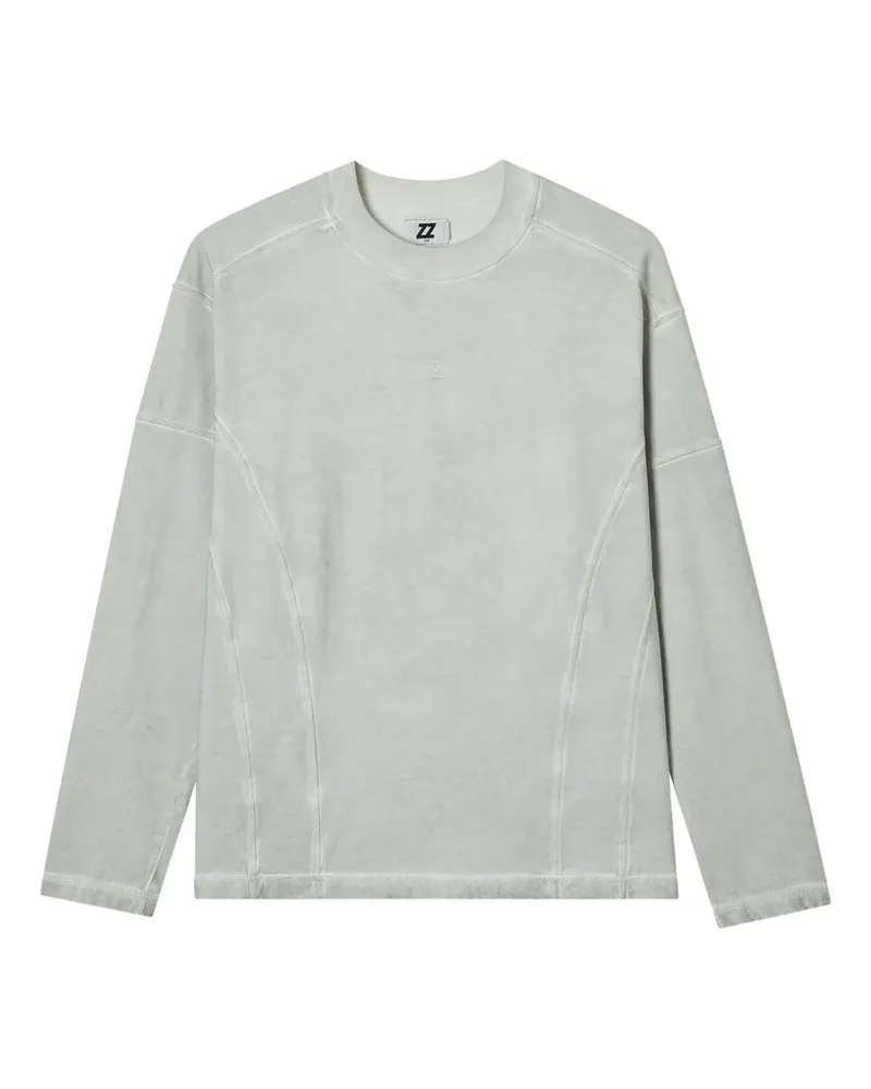 Izzue Langarmshirt mit Kontrasteinsatz - Blau Blau