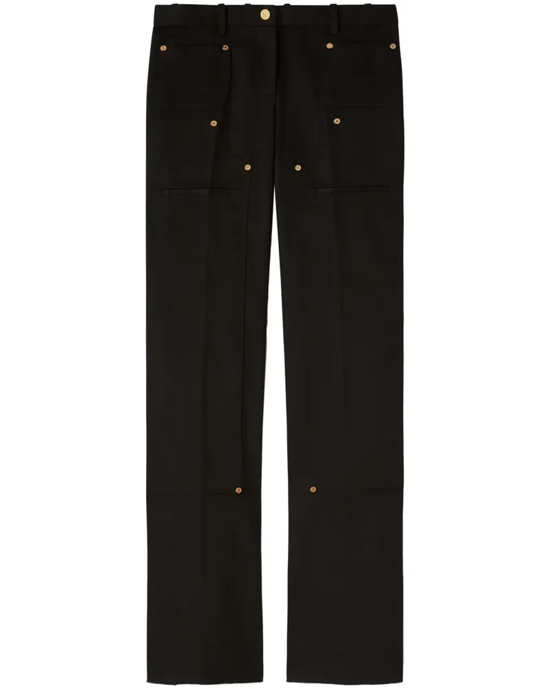 Palm Angels Cargohose mit geradem Bein - Schwarz Schwarz