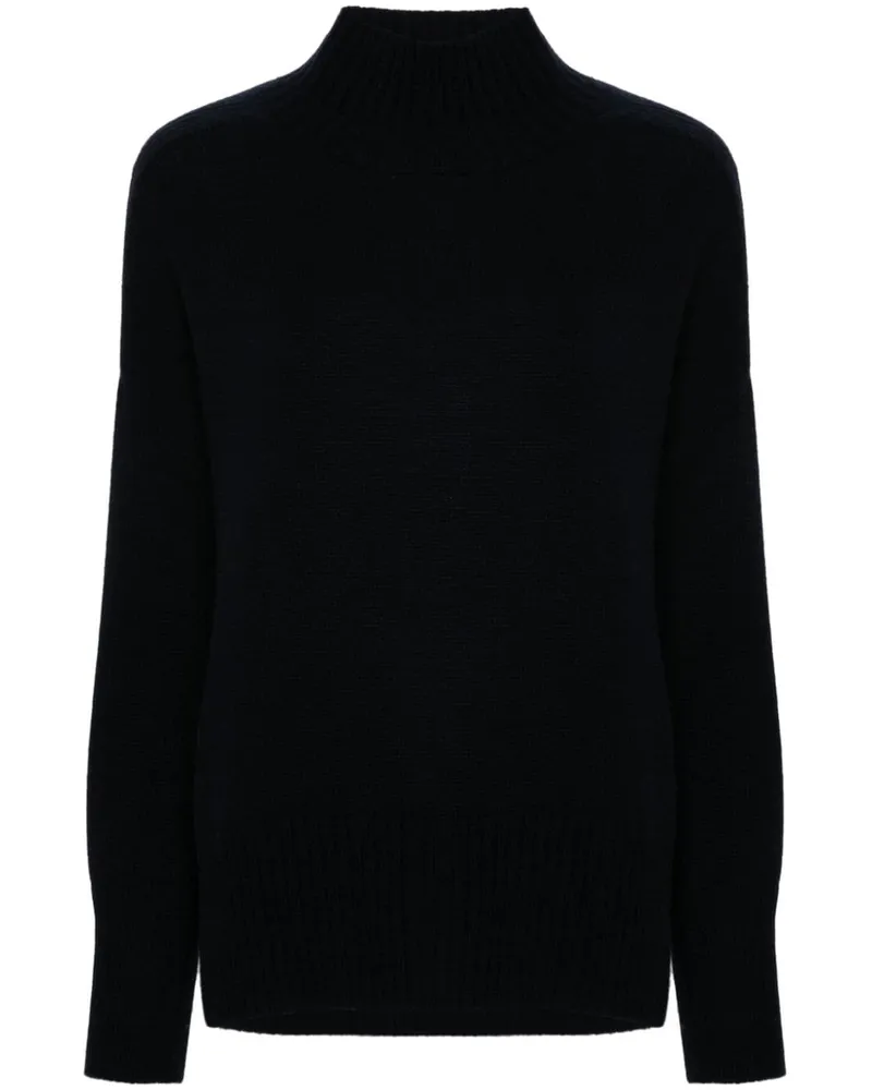 ALLUDE Kaschmirpullover mit Stehkragen - Schwarz Schwarz