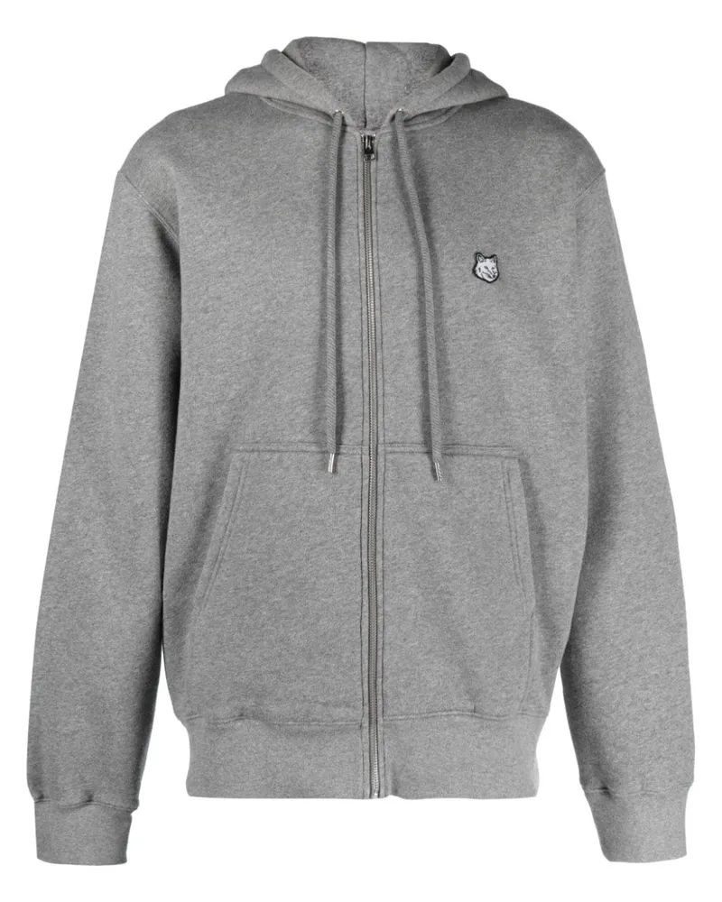 Kitsuné Hoodie mit Fuchs-Patch Grau