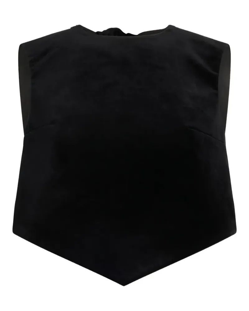 Patou Top mit Schleifendetail - Schwarz Schwarz