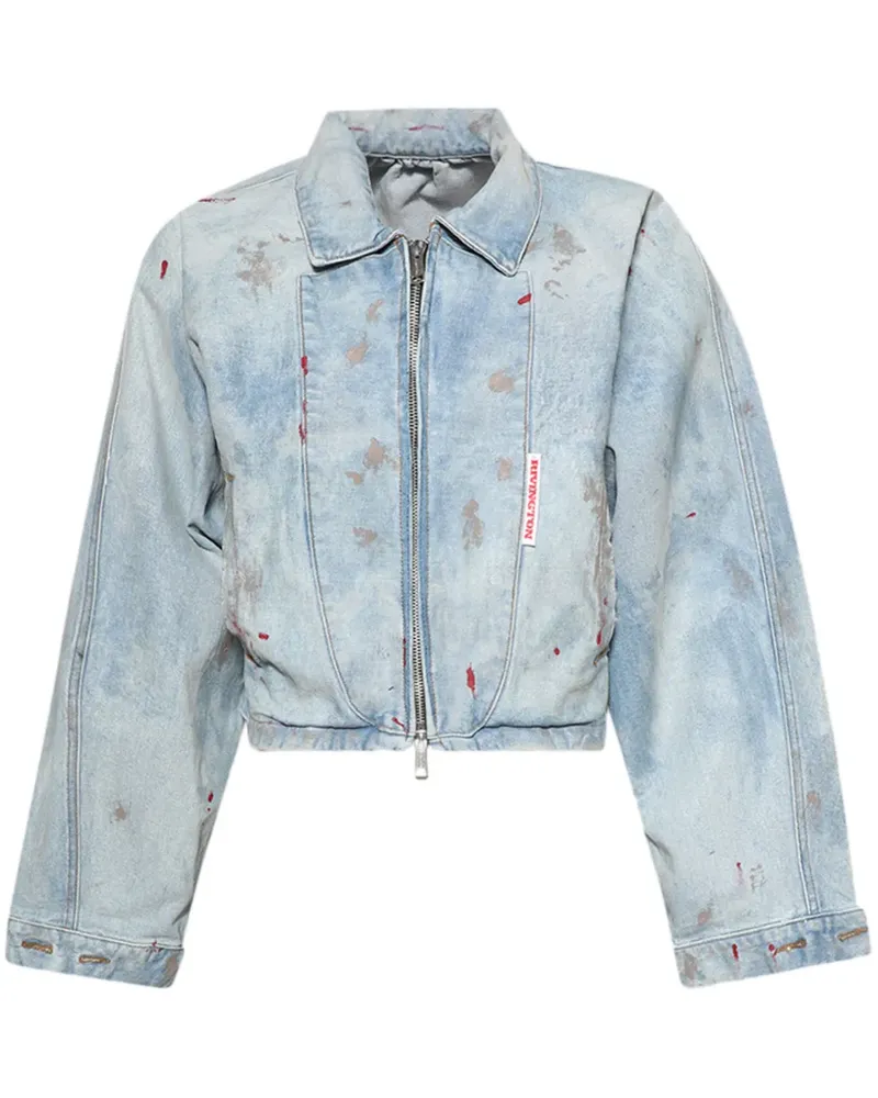 RRR123 Painted Rose Trucker 3 Jacke - Blau Blau
