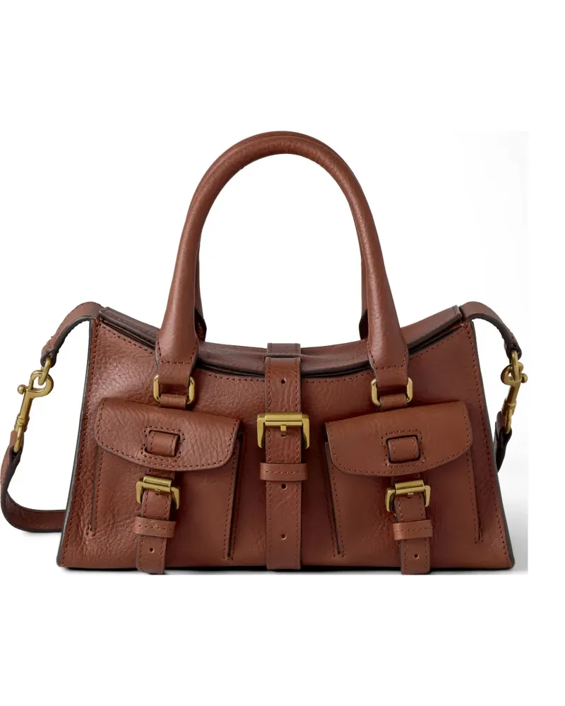 Mulberry mini Roxanne buckle-detail shoulder bag - Braun Braun