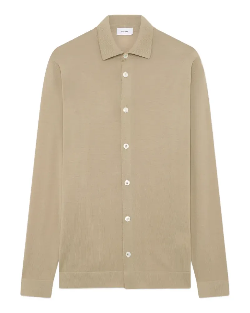 LARDINI wool knitted shirt - Nude Nude