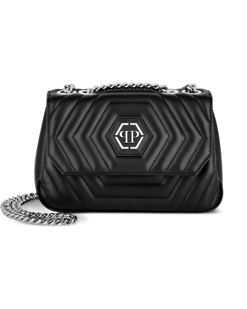 Philipp Plein Sechseckige Schultertasche - Schwarz Schwarz