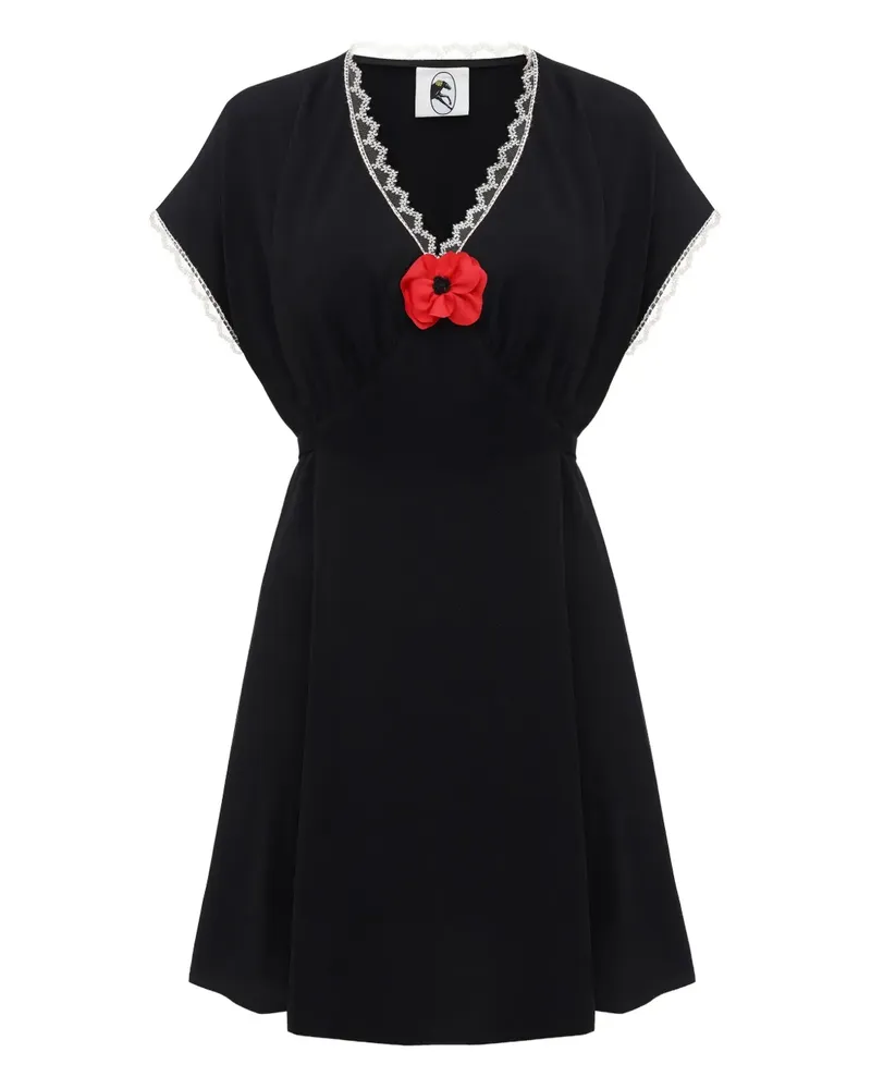 SLEEPER Poppi Mini Dress in Black - Schwarz Schwarz