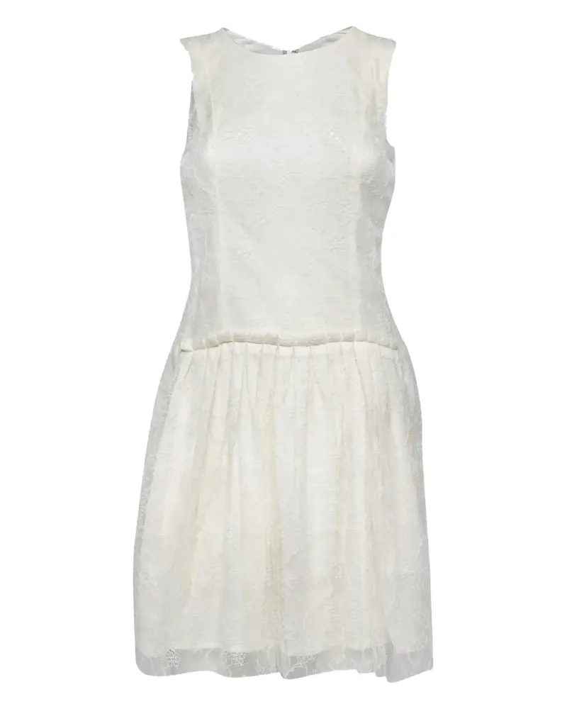 Theory Spitzenkleid mit Falten - Weiß Weiß