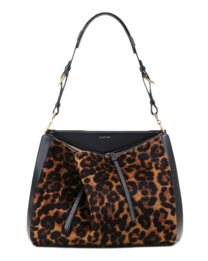 Lanvin TOP HANDLE BAG IN PONY - Schwarz Schwarz