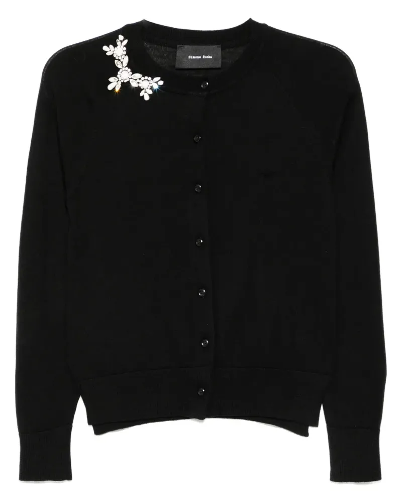 Simone Rocha Cardigan mit Kettendetail - Schwarz Schwarz