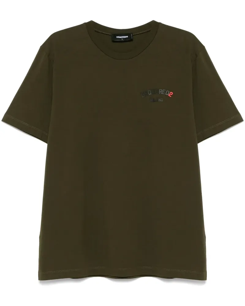 Dsquared2 T-Shirt mit gummiertem Logo - Grün Grün