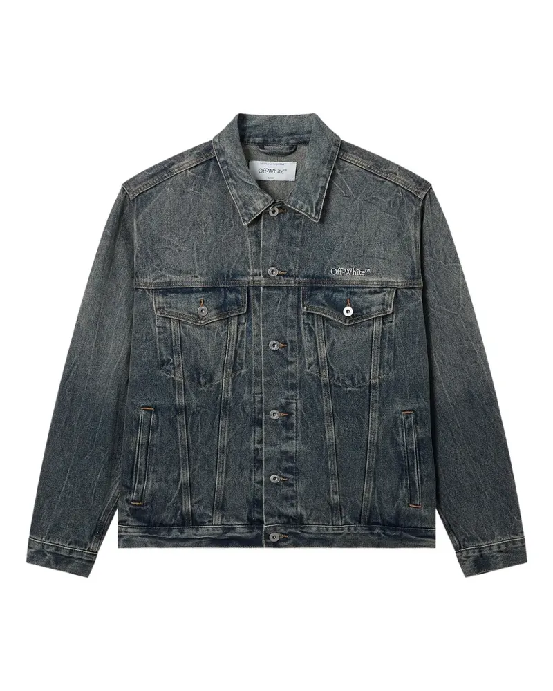 OFF-WHITE Arrows-print denim jacket - Blau Blau