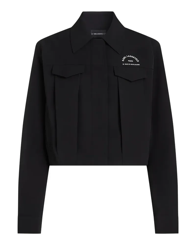 Karl Lagerfeld Jacke mit Logo - Schwarz Schwarz