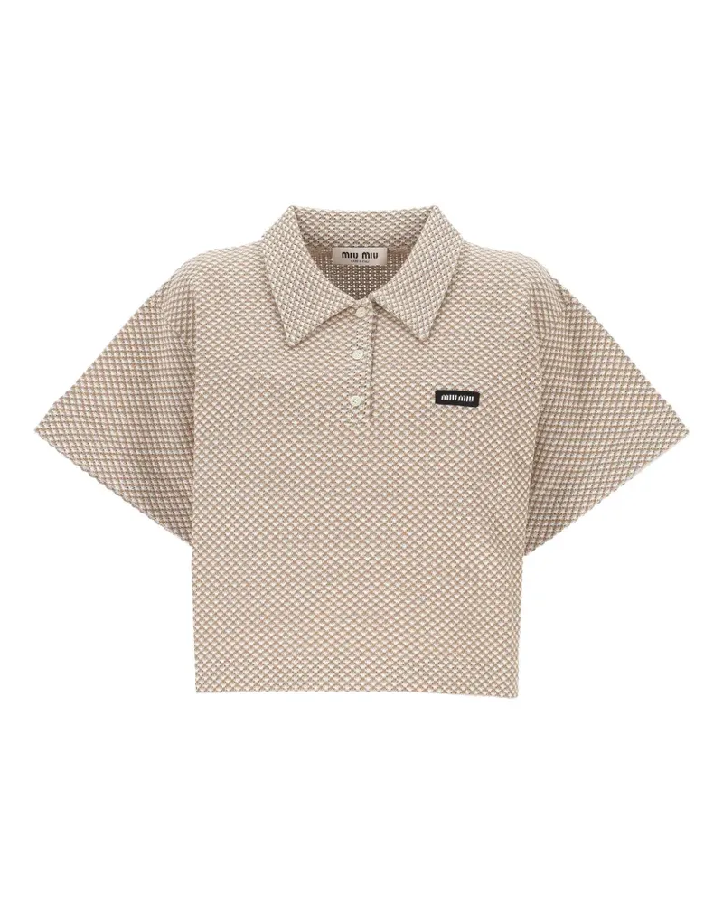 Miu Miu Klassisches Poloshirt - Nude Nude