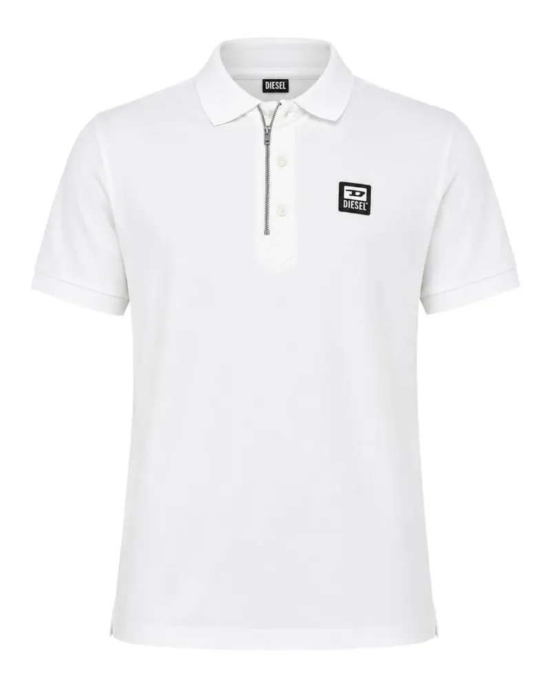 Diesel Poloshirt mit Logo-Patch - Weiß Weiß