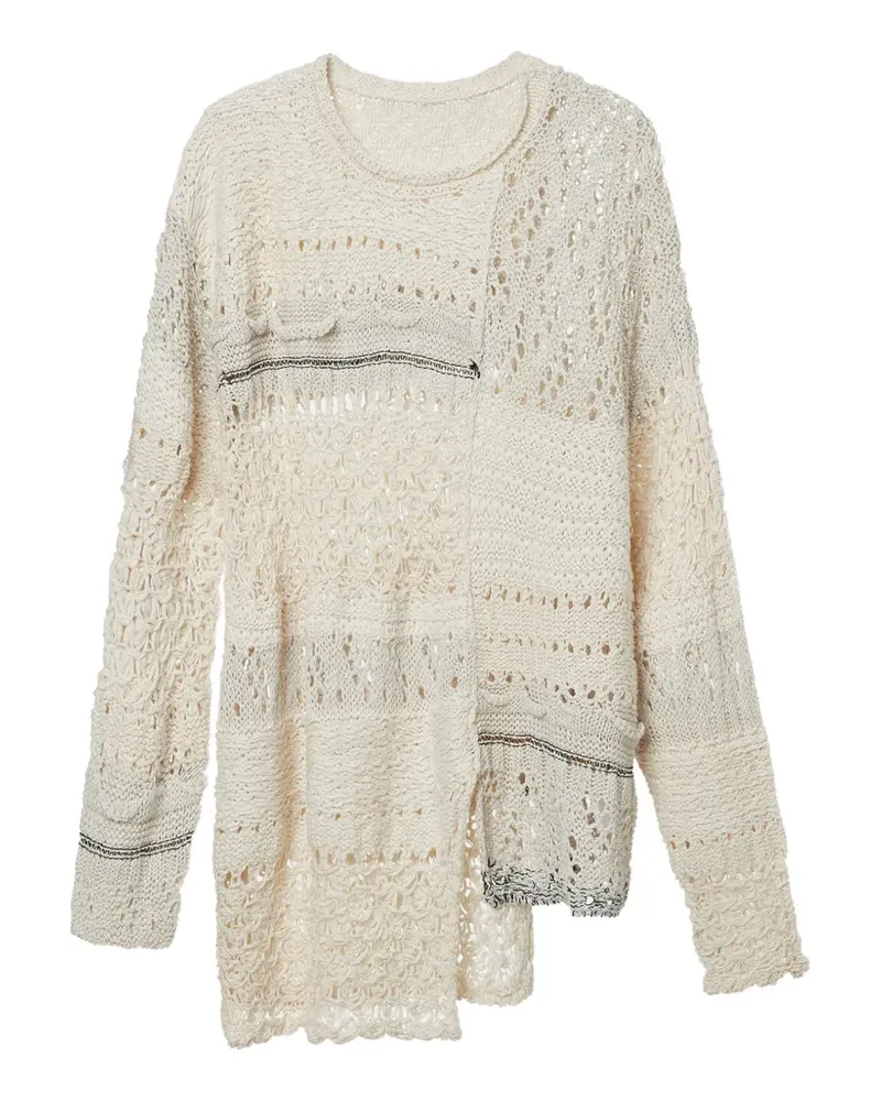 Yohji Yamamoto Pullover mit Lochstrickmuster - Nude Nude