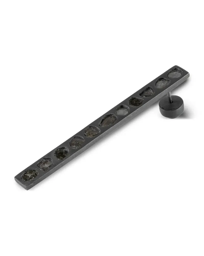 Parts Of Four Plate Sterlingsilber-Ohrring mit Diamanten - Grau Grau