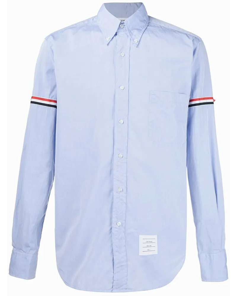 Thom Browne Hemd mit Streifen am Ärmel Blau
