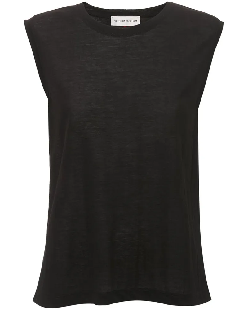 Victoria Beckham Krepp-Tanktop - Schwarz Schwarz