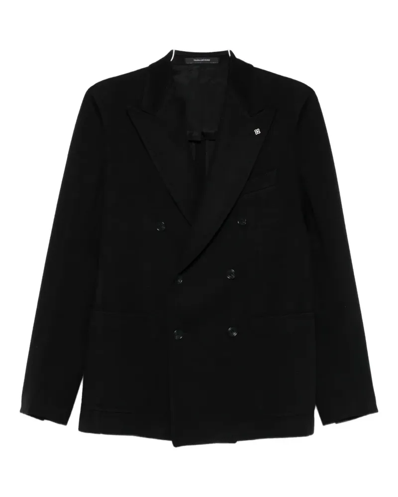 Tagliatore peak-lapel double-breasted blazer - Schwarz Schwarz