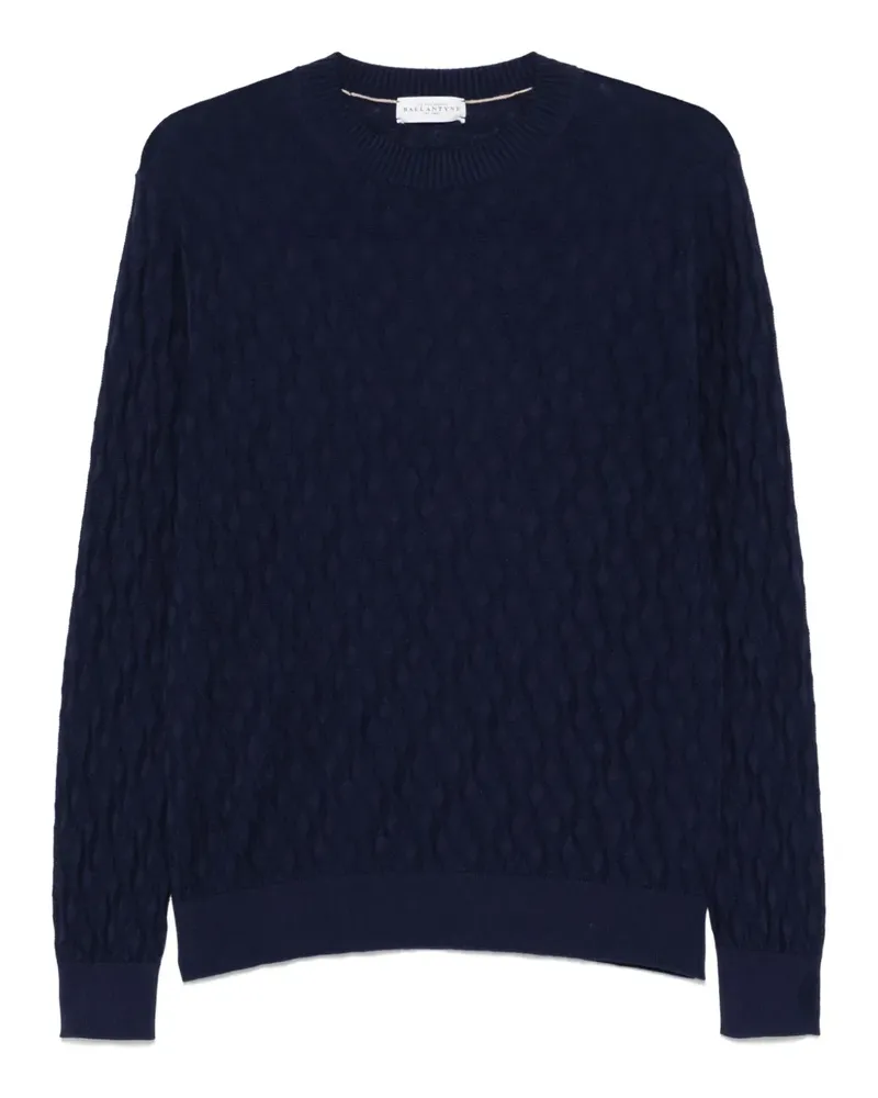 Ballantyne Pullover mit Jacquardmuster - Blau Blau