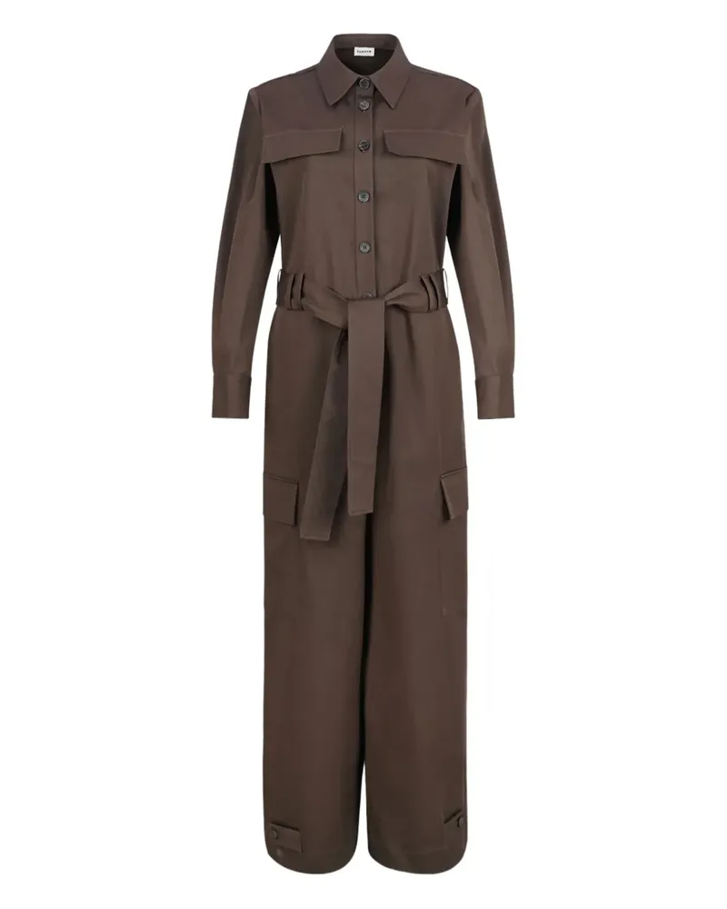 P.A.R.O.S.H. P.A.R.O H. Jumpsuit mit Gürtel - Braun Braun
