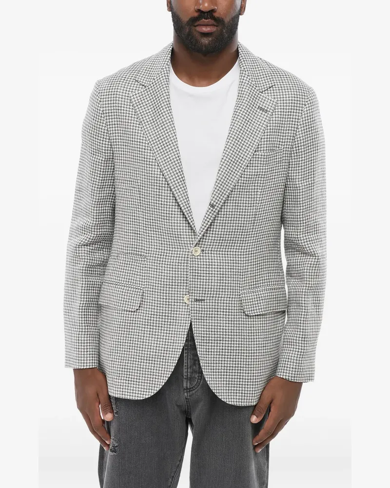 Brunello Cucinelli Sakko mit Hahnentrittmuster - Grau Grau
