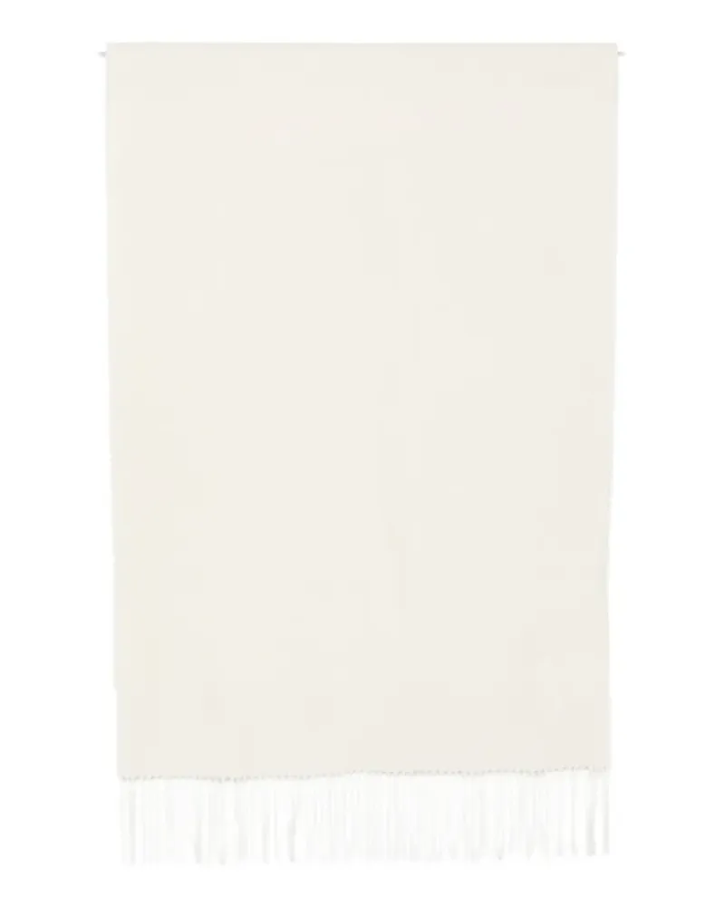 C.T.plage fringed cashmere scarf - Nude Nude
