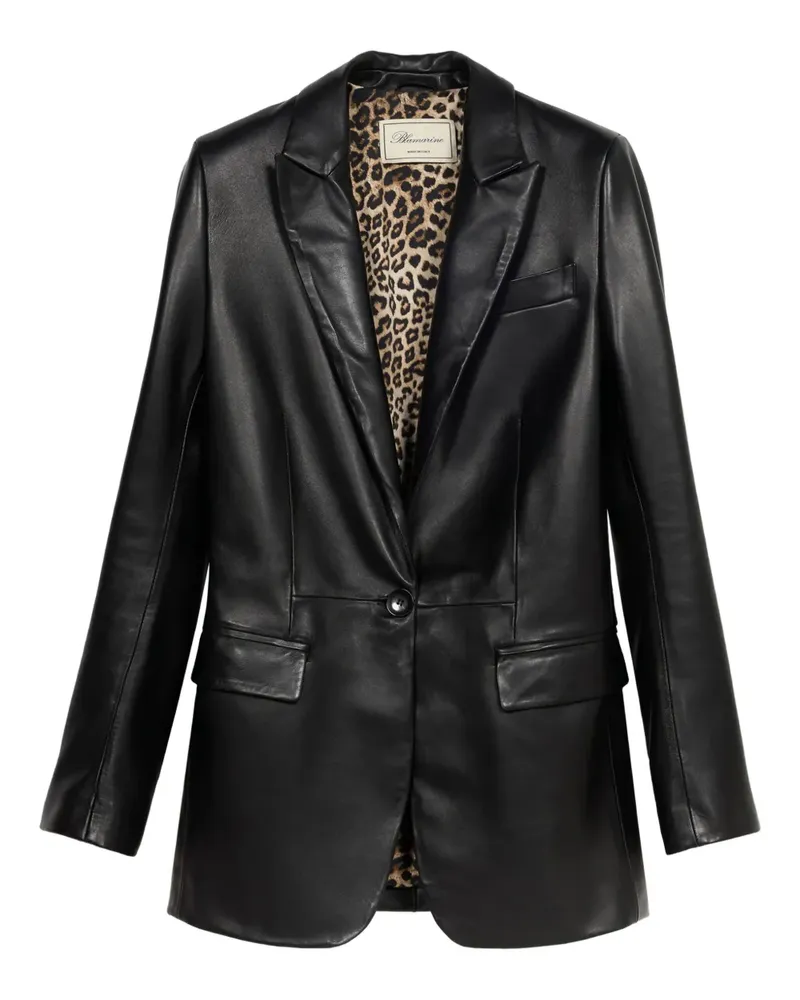 Blumarine Sakko aus Leder - Schwarz Schwarz
