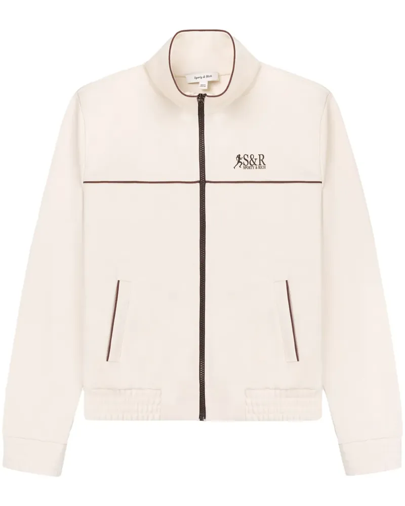 SPORTY & RICH Action Sportjacke mit Logo-Print - Nude Nude