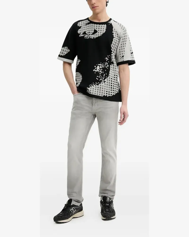 HUGO BOSS Jeans mit Logo-Patch - Grau Grau