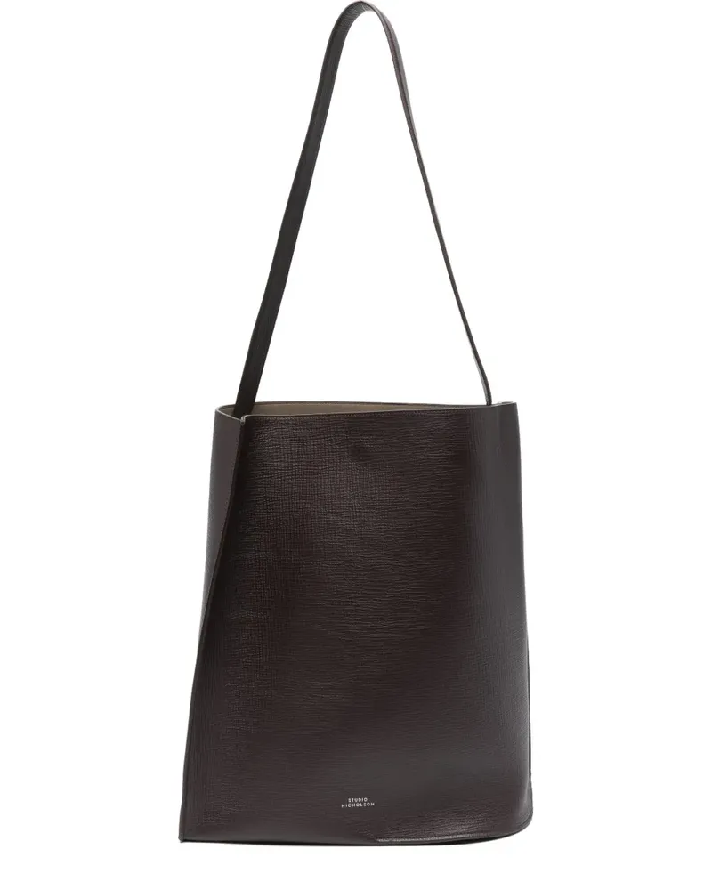 Studio Nicholson leather shoulder bag - Braun Braun