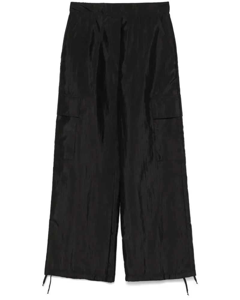 Erika Cavallini Cargohose mit Streifendetail - Schwarz Schwarz