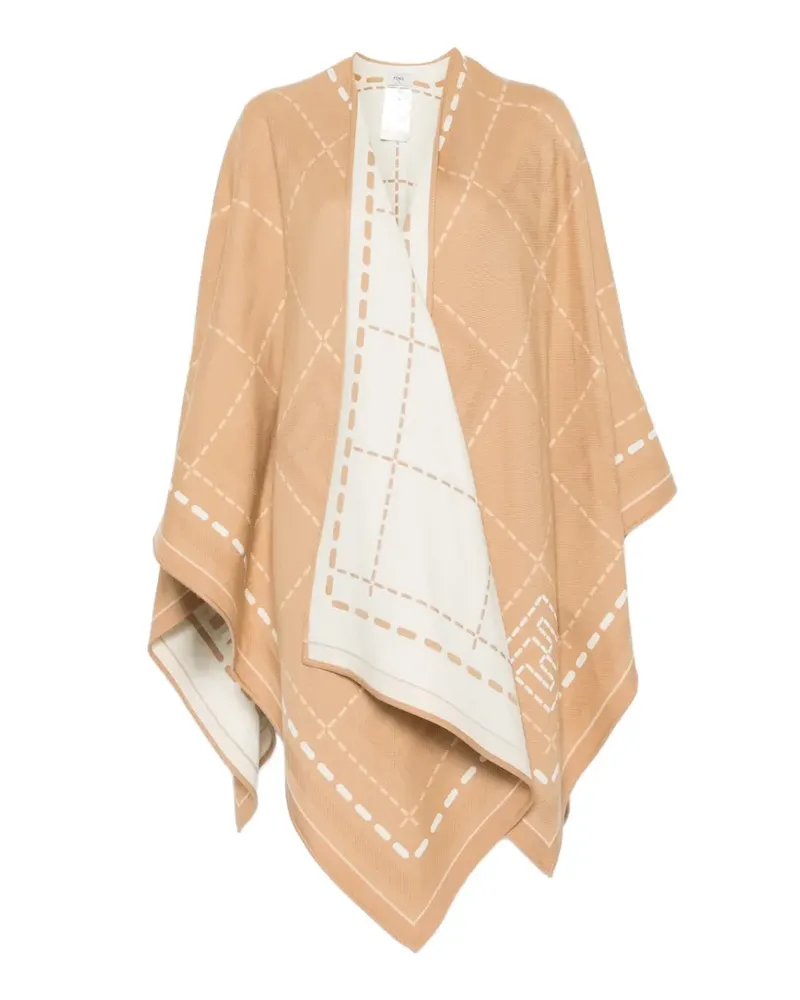 Fendi Gemustertes Cape - Nude Nude