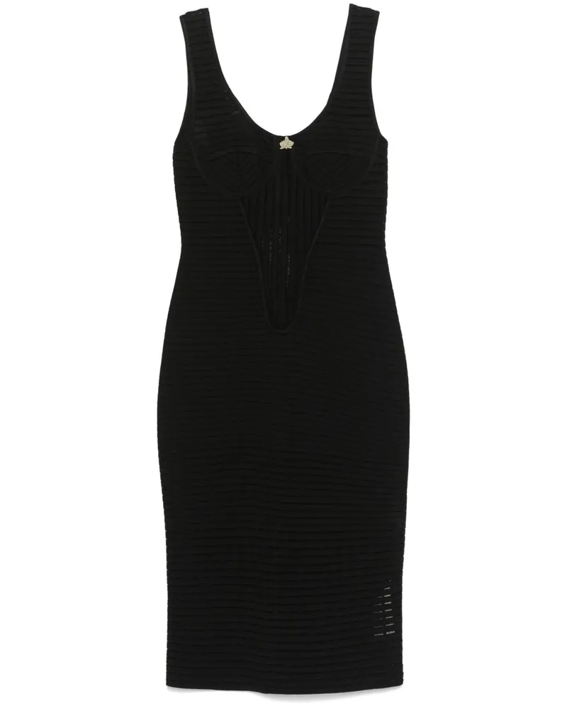Genny Gestricktes Midikleid - Schwarz Schwarz