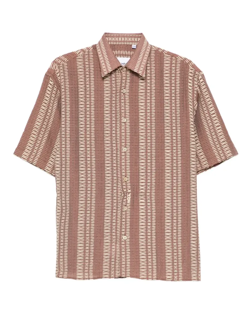 Costumein buttoned pattern shirt - Braun Braun
