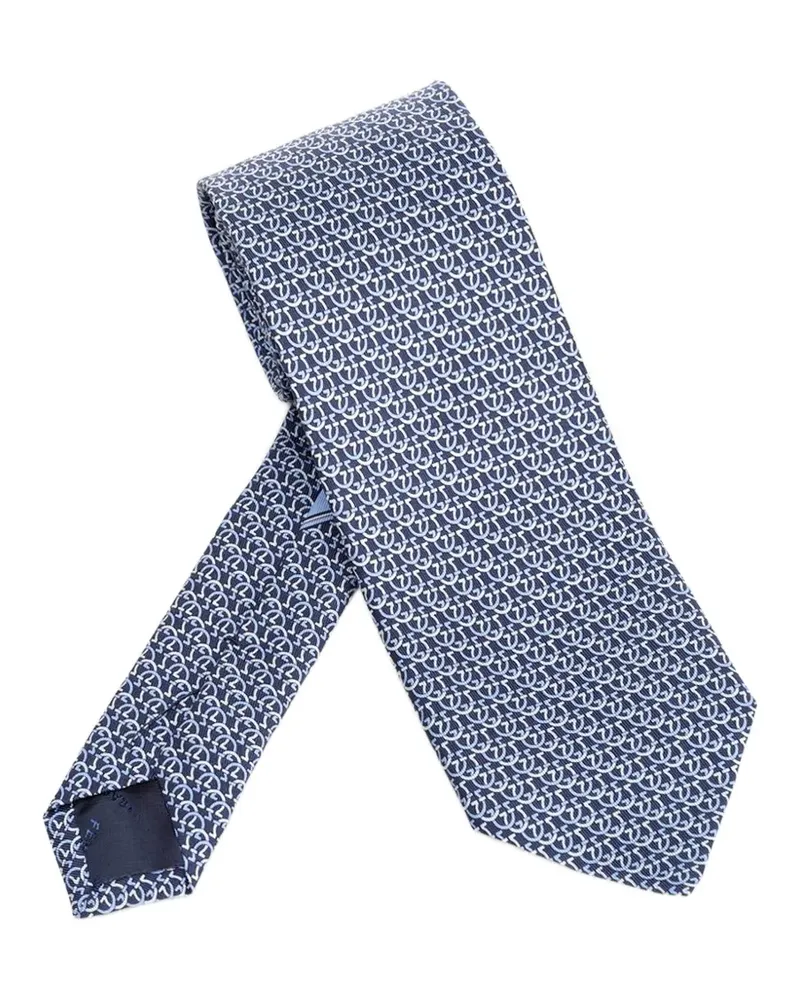 Ferragamo Spitz zulaufende Krawatte - Blau Blau