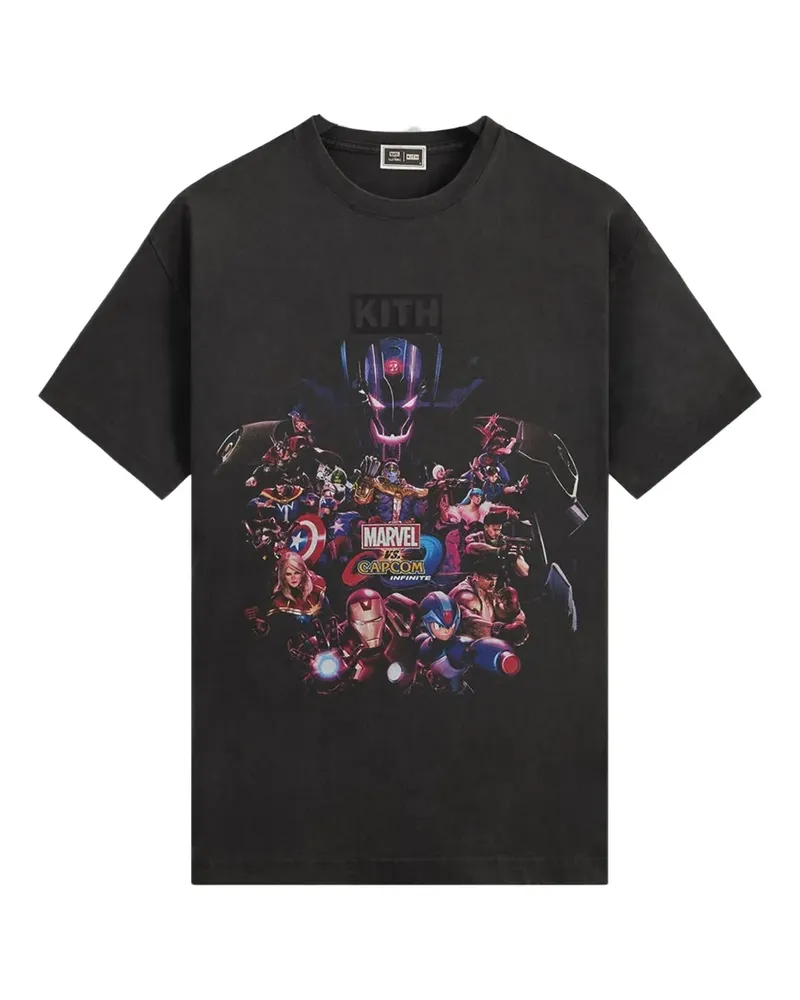 KITH T-Shirt mit grafischem Print - Schwarz Schwarz