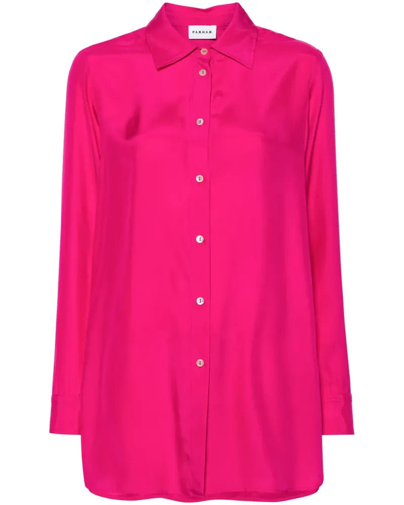 P.A.R.O.S.H. Hemd aus Seide - Rosa Rosa